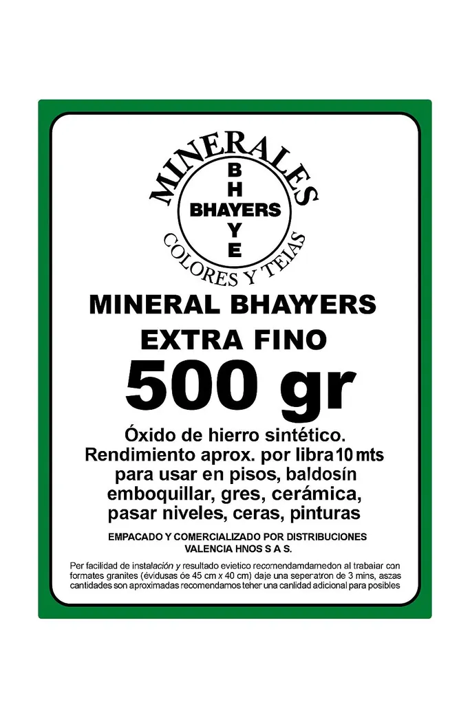 MINERAL VERDE BHAYERS CAJA 500GR
