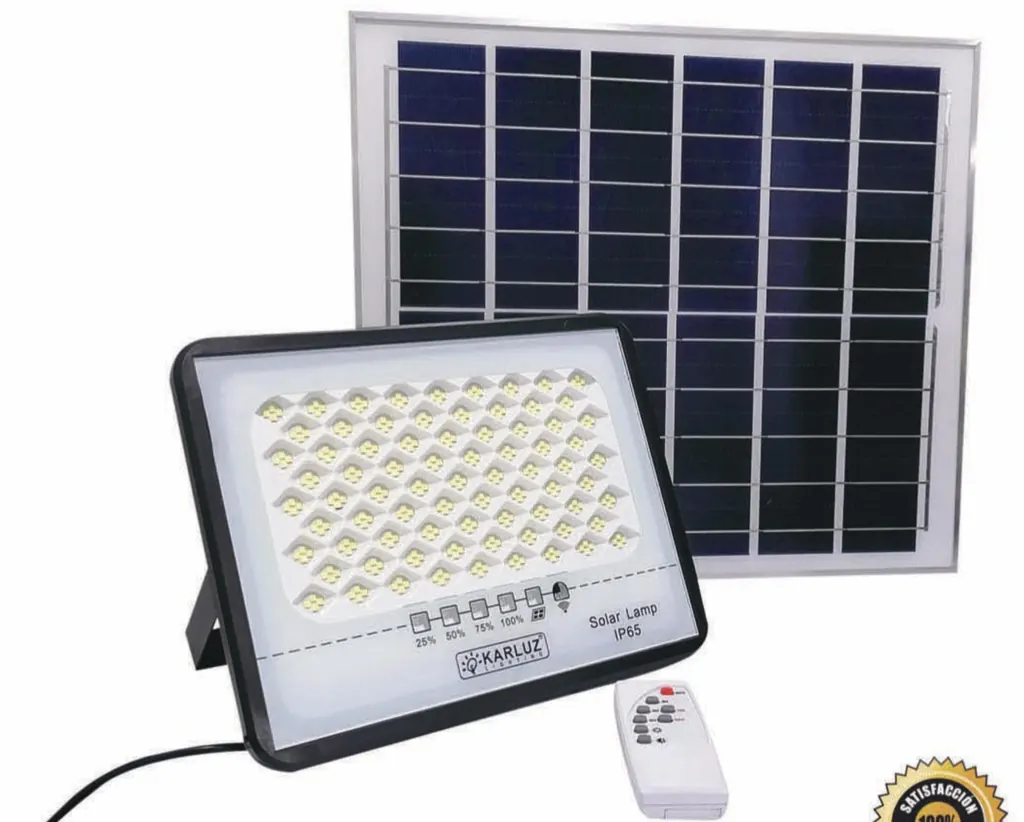 REFLECTOR LED 100W SOLAR PRO 3.2V LUZ DIA + PANEL SOLAR (IP65) (6500K)(KL-3221)(REEMPLAZA KL-2906)
