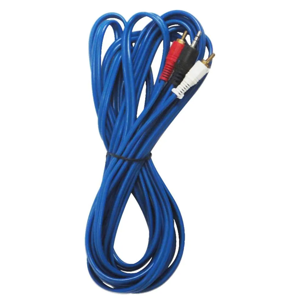 CABLE DVD 2X1 FINO LARGO AZUL 5MTS (HT30273) (*HT30173)