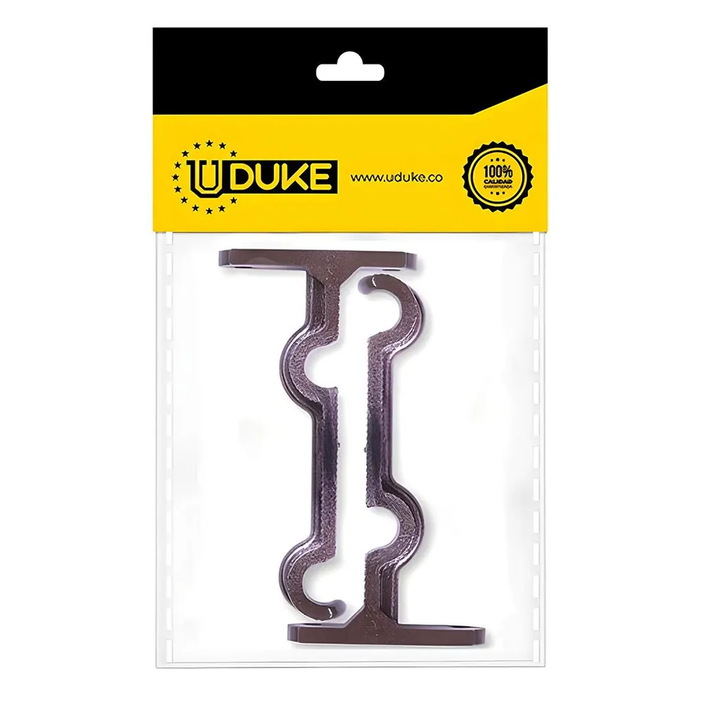 ACCESORIO CORTINERO SOPORTE MURO DOBLE CAFE DE 1/2 PAQ X 2 UDUKE