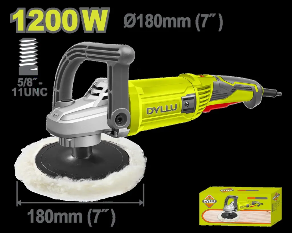 POLICHADORA 7" 1700W INDUSTRIAL INCLUYE 4 ACCESORIOS DYLLU (UDTAE1512001)
