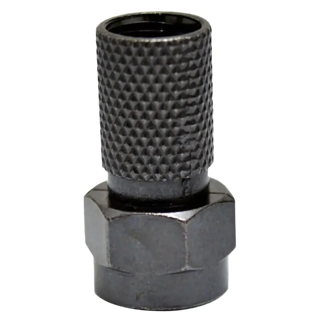TERMINAL COAXIAL GRIS MATE ROSCA FINA RG6 PQT X 5 UDUKE