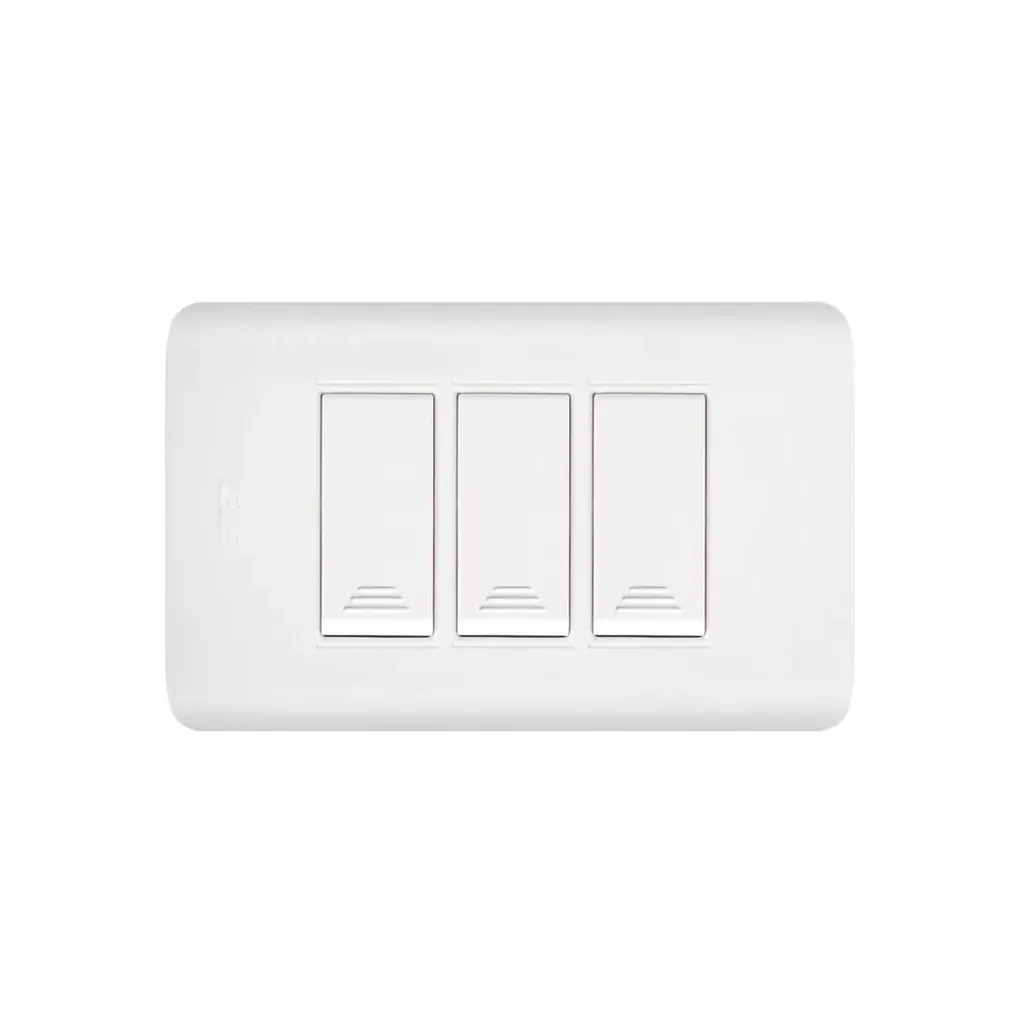 LINEA AVE BLANCA INCRUSTRAR SWICHE TRIPLE (15013)