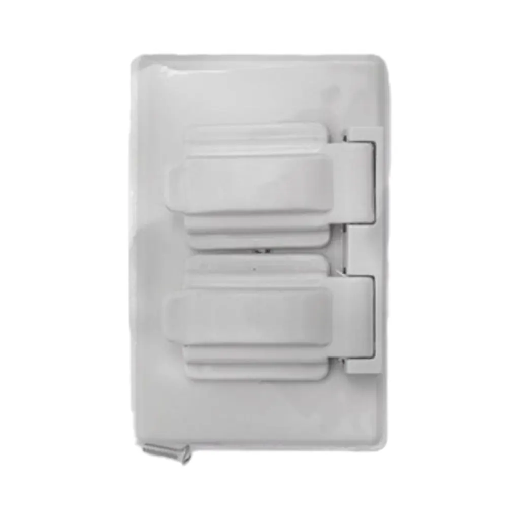 TAPA PLASTICA PARA TOMA DOBLE GRIS INTEMPERIE PQT X 1 UDUKE