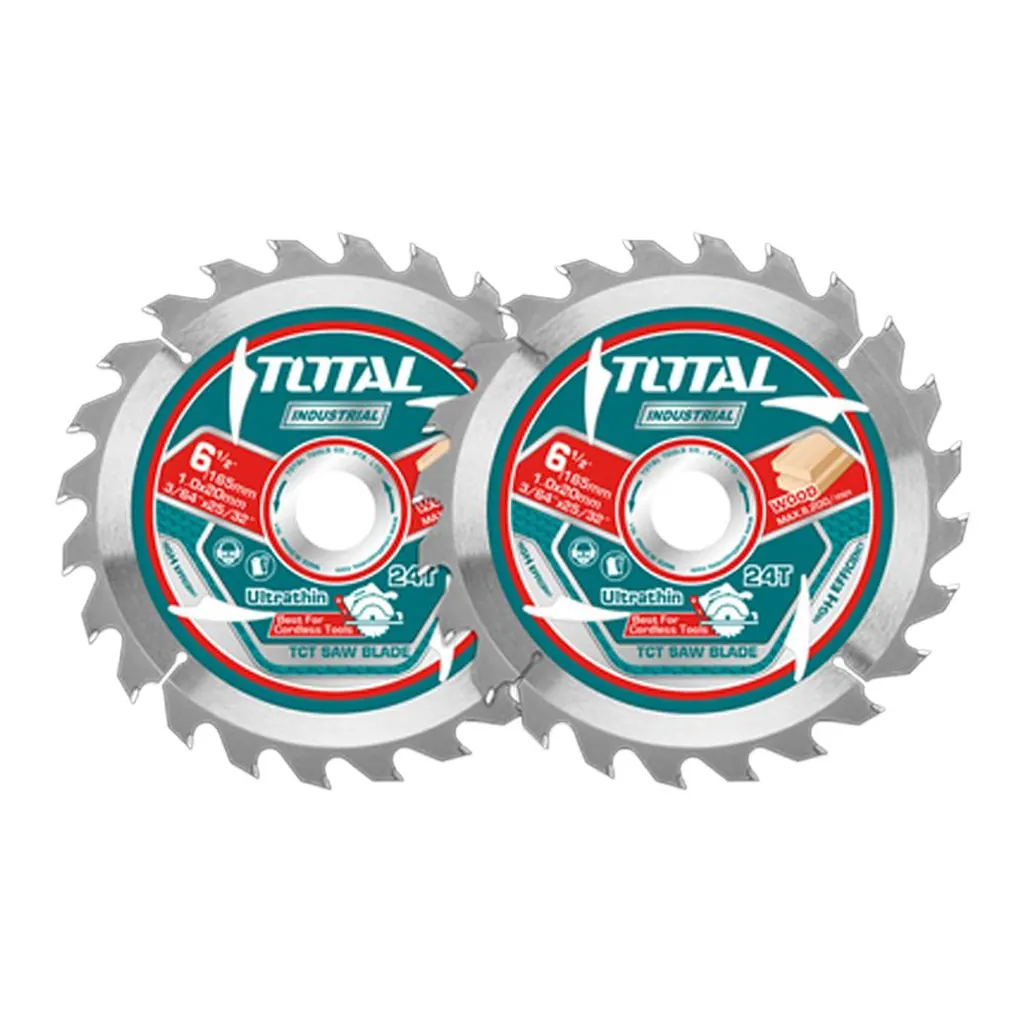 DISCO CORTE MADERA 6 1/2" JUEGO X 3 UNIDADES INDUSTRIAL SUPER TOTAL (TAC236165)