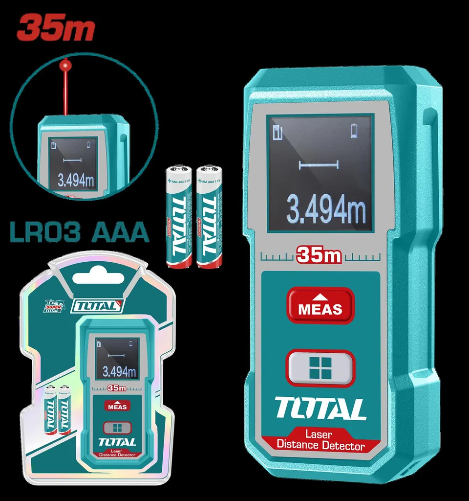 MEDIDOR DE DISTANCIA LASER 35MTS INDUSTRIAL SUPER TOTAL (TMT53055)