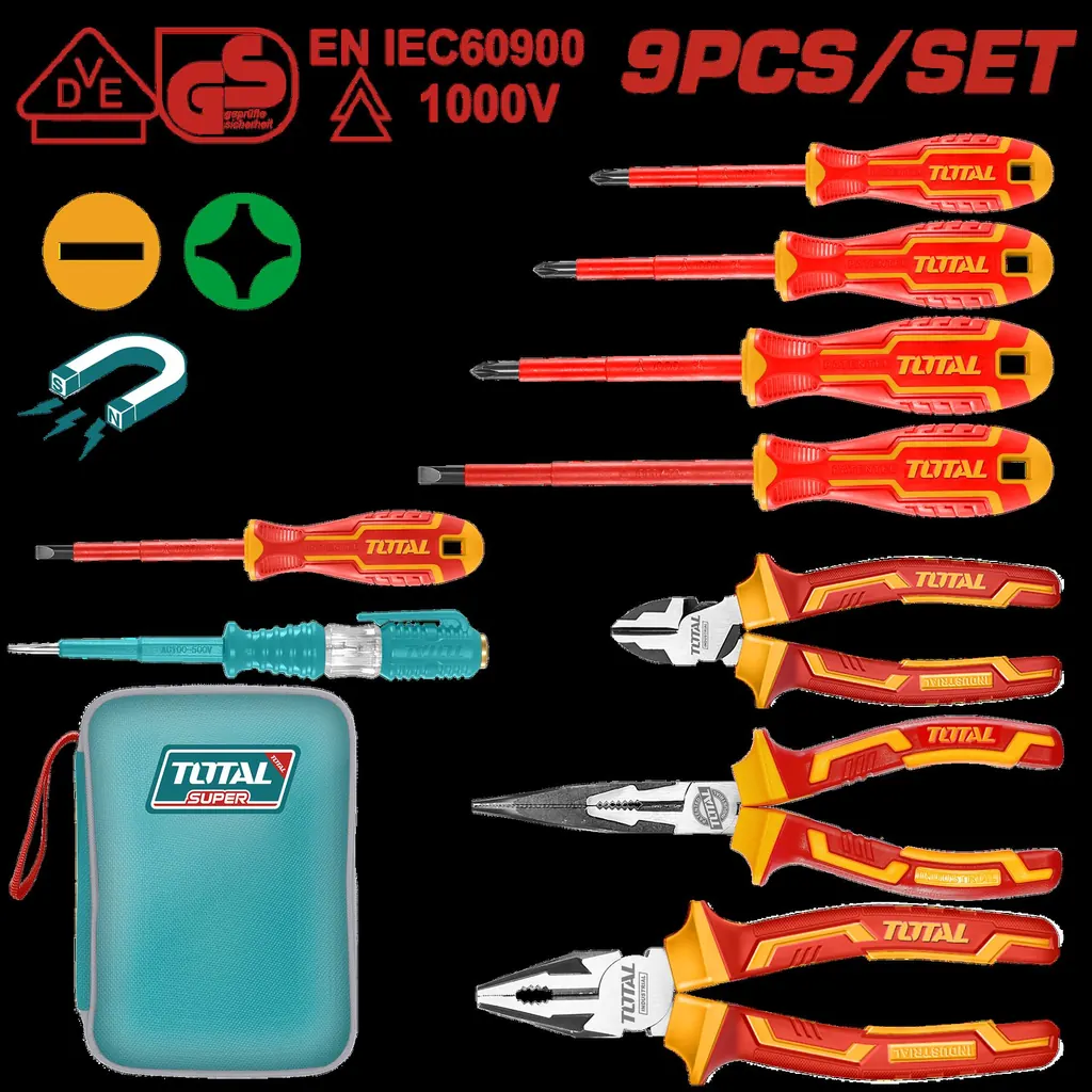JUEGO DE HERRAMIENTA AISLADO X 9 PZS 1000V TOTAL (THKIST3092)