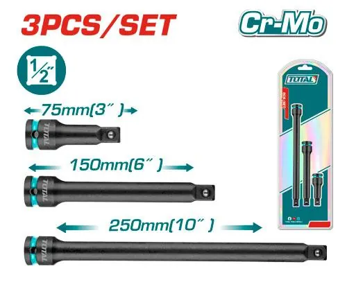 EXTENSION DE IMPACTO 1/2" X 3 PZS INDUSTRIAL TOTAL (THISEB12031)