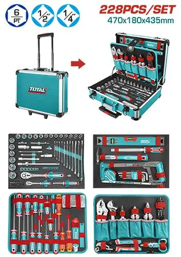 MALETA PORTA HERRAMIENTA 228 PZS INDUSTRIAL TOTAL (THKTHP62287)