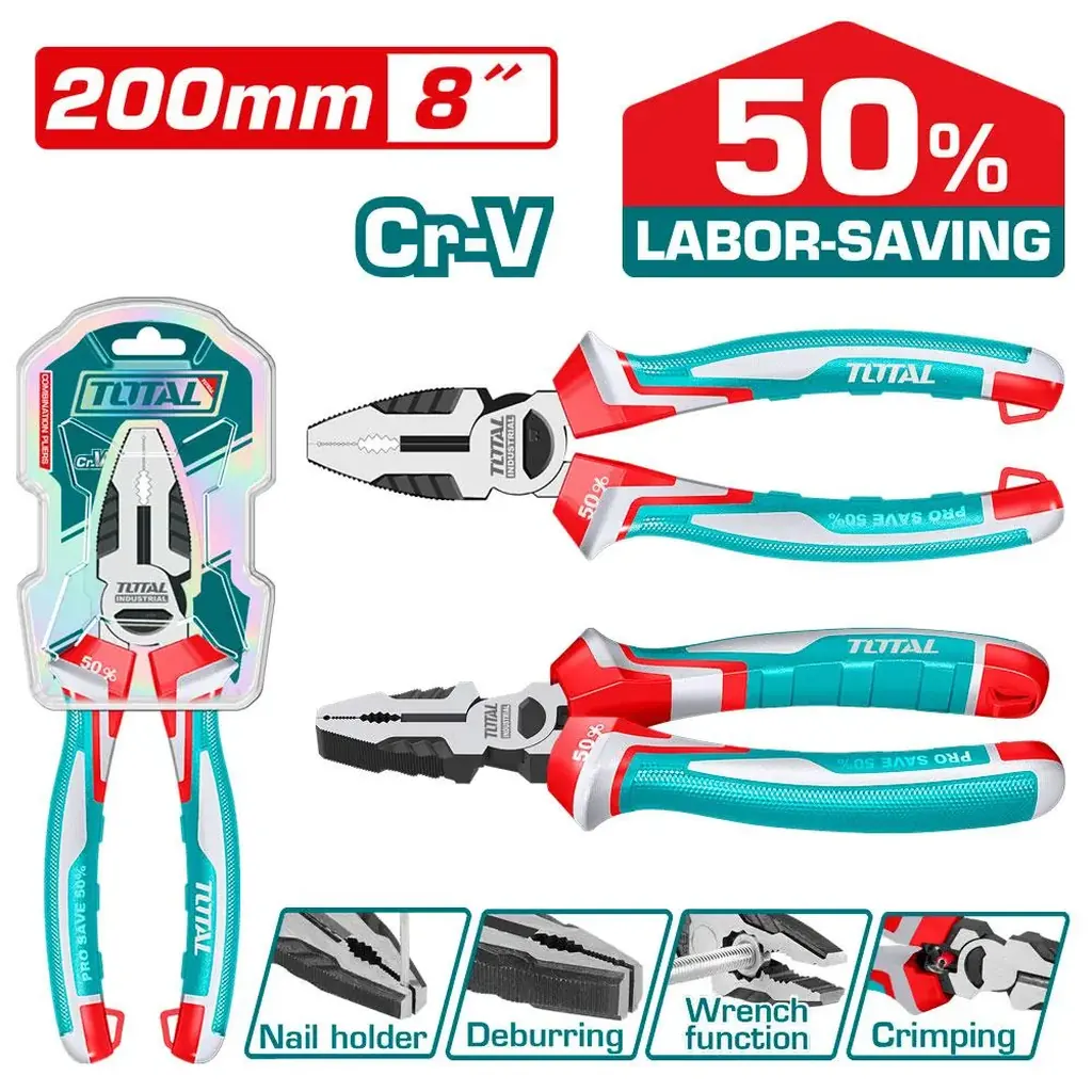 ALICATE 8" MULTIFUNCIONAL INDUSTRIAL CROMO VANADIUM TOTAL (THT211808S)