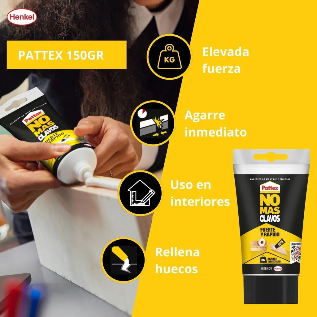 PATTEX NO MAS CLAVOS FUERTE Y FACIL HENKEL 113GMS (2068452)