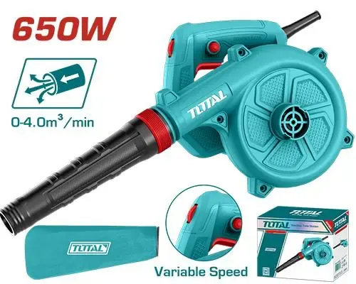 SOPLADORA 650W 120V MÁXIMA CAPACIDAD DE SOPLADO: 0-4.0M3/MIN INDUSTRIAL TOTAL (UTB6566)