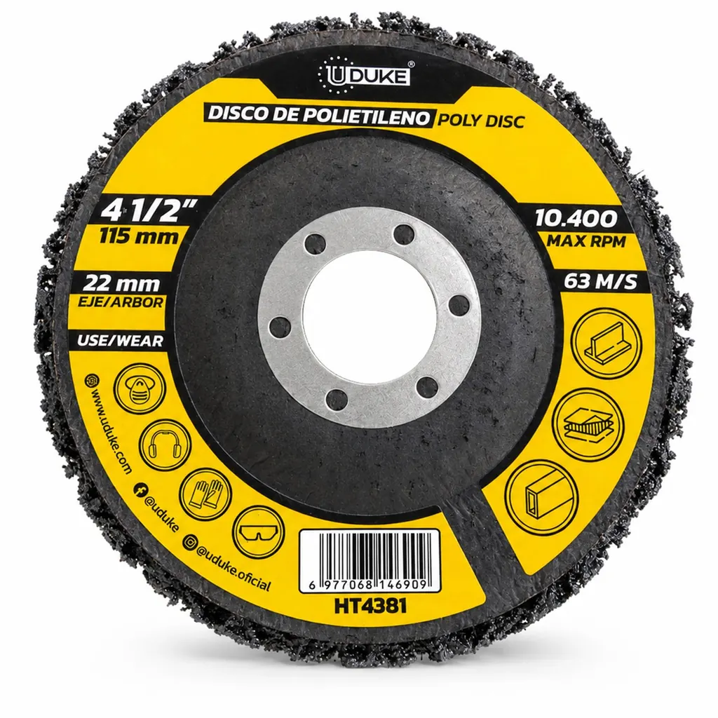 DISCO ABRASIVO DE POLIETILENO 4-1/2" UDUKE (HT4381)