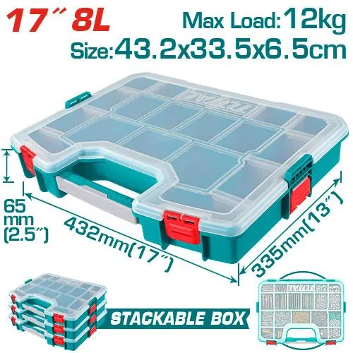 CAJA ORGANIZADORA 17" APILABLE TOTAL (TPBX1711)