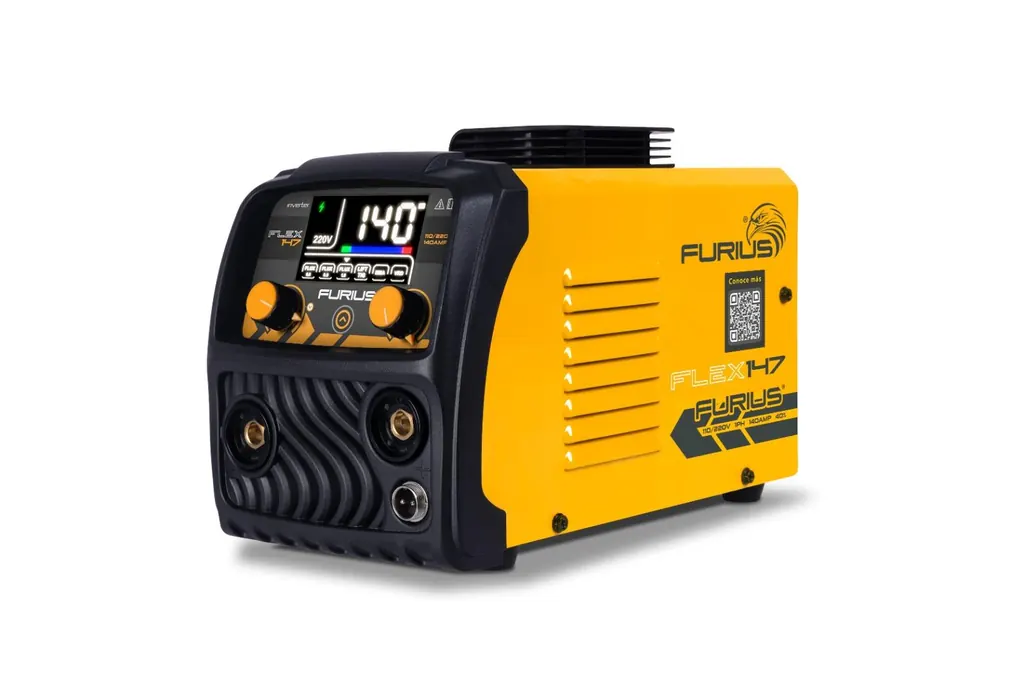 SOLDADOR INVERSOR FURIUS MULTIPROCESO FLUX 110V/220V 140AMP FLEX147 (MIG/MAG-TIG-MMA) (FW147)