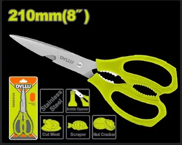 TIJERA 8" ACERO INOXIDABLE MANGO ERGONOMICO (DTSX1602)