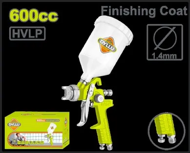 AEROGRAFO 600CC VASO PLASTICO BOQUILLA 1.4MM ALTA PRESION DYLLU (DTGA1506)