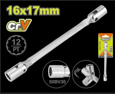 LLAVE COPA FLEXIBLE 16X17MM DYLLU (DTTH2E05)