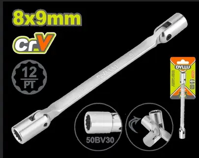 LLAVE COPA FLEXIBLE 8X9MM DYLLU (DTTH2E01)